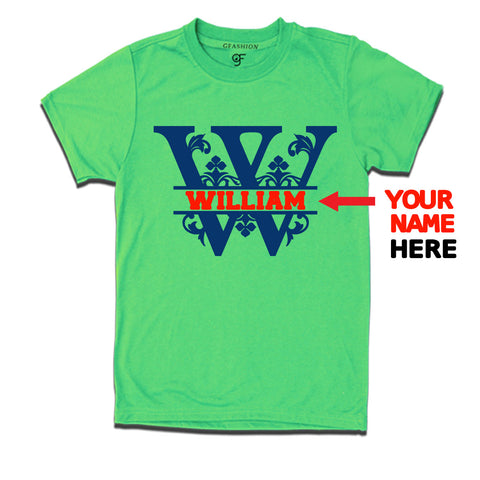 Initial W with name t shirts for kids and adults