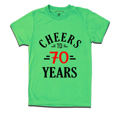 Cheers to 70 years birthday t shirts for 70th birthday