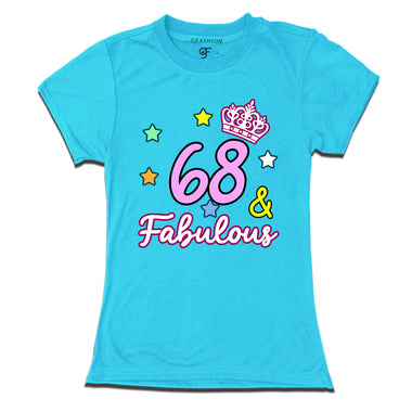 68 & Fabulous birthday women t shirts for 68th birthday