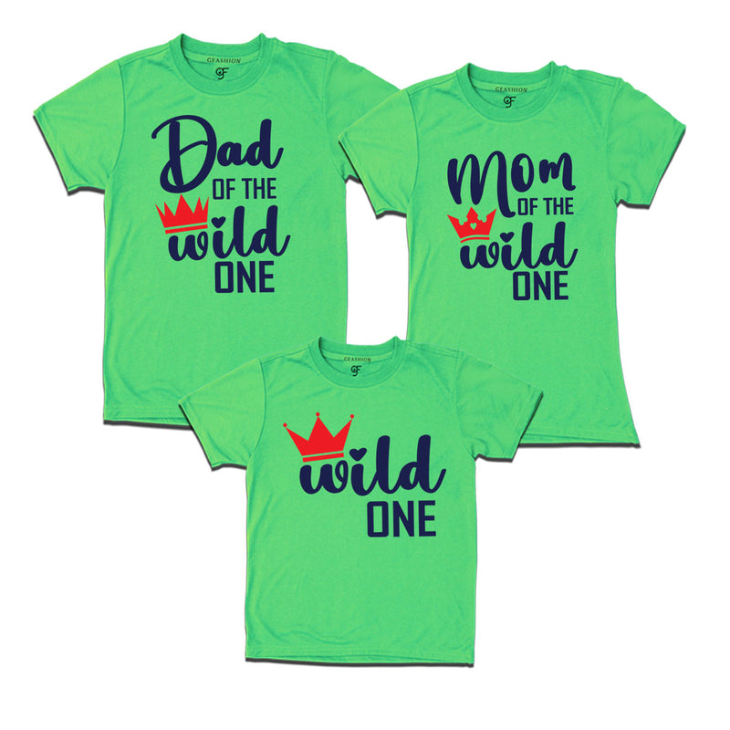 DAD OF THE WILD ONE MOM OF THE WILD ONE AND WILD ONE FAMILY T SHIRTS