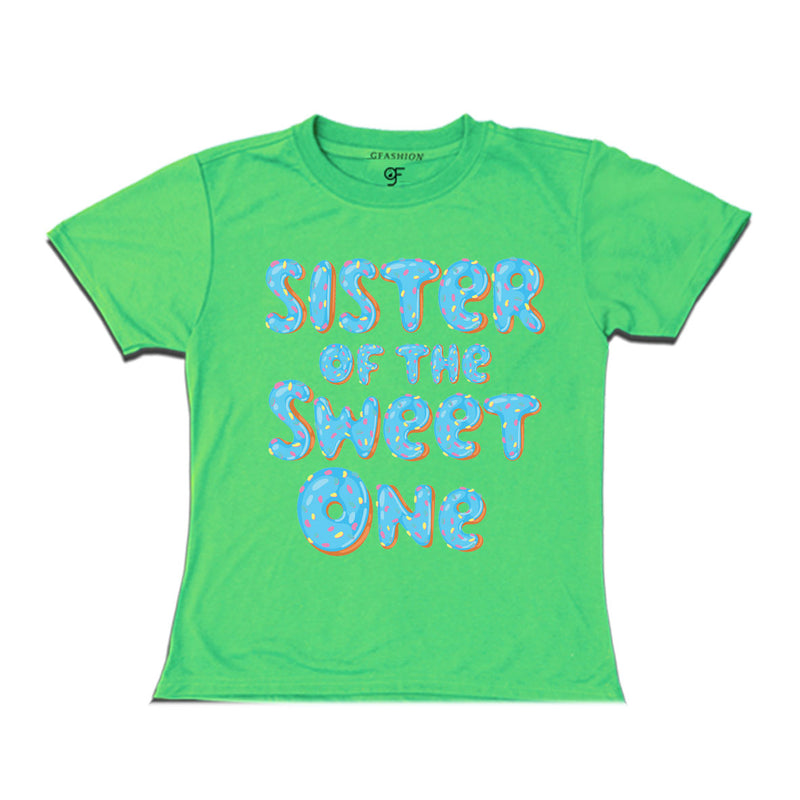 Sister of the sweet one donut girls t shirts