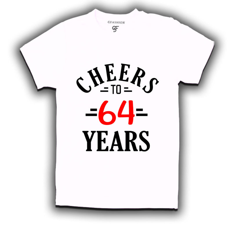 Cheers to 64 years birthday t shirts for 64th birthday