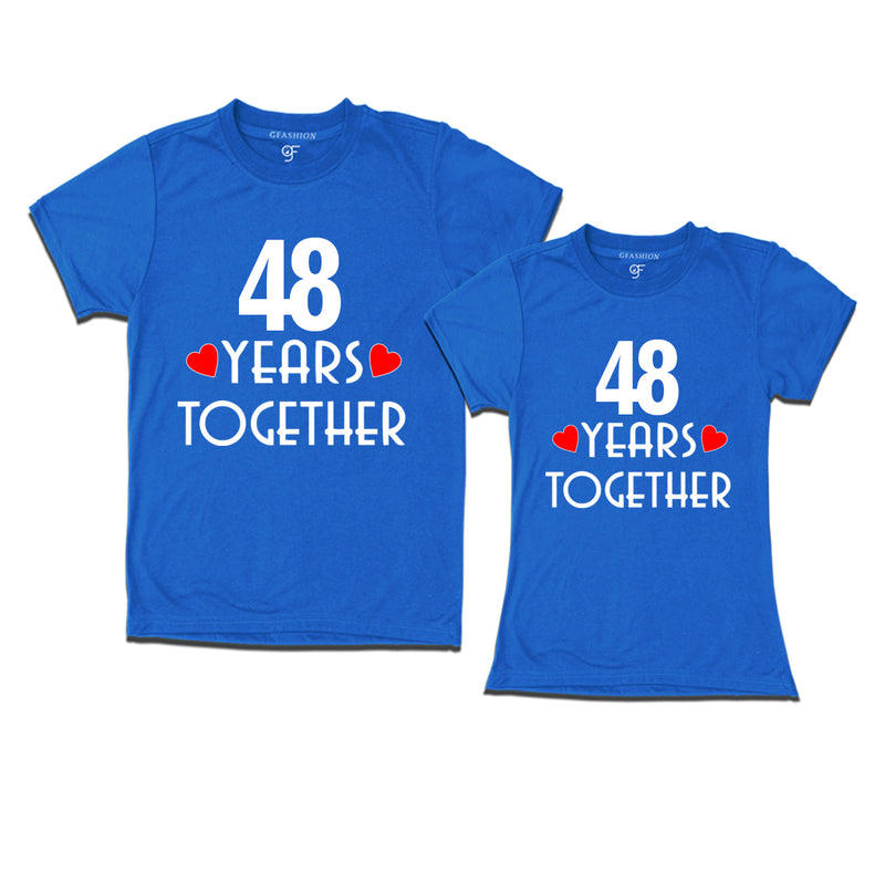 48 years together wedding anniversary couple t-shirts