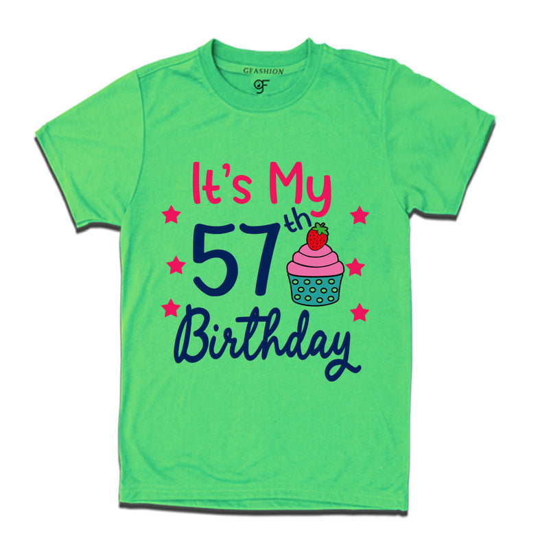 it's my 57th birthday tshirts for men's and women's