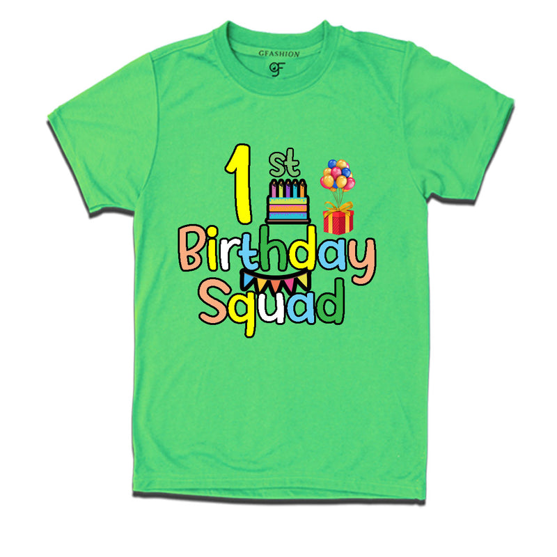 1st birthday squad t shirts