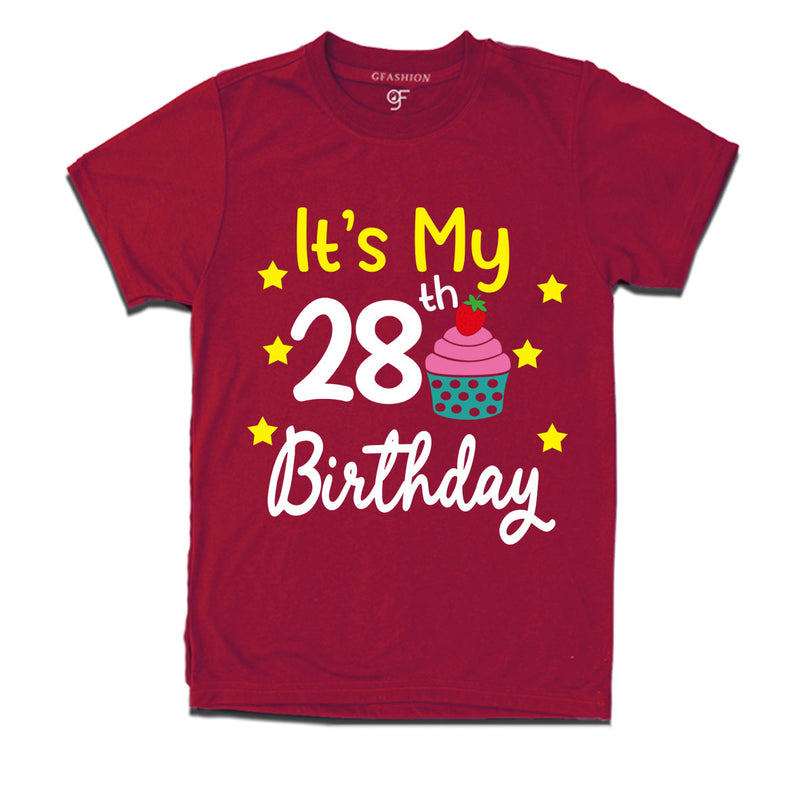 it's my 28th birthday tshirts for men's and women's