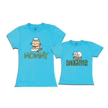 MOMMY DAUGHTER CUTE CATS MATCHING FAMILY T SHIRTS