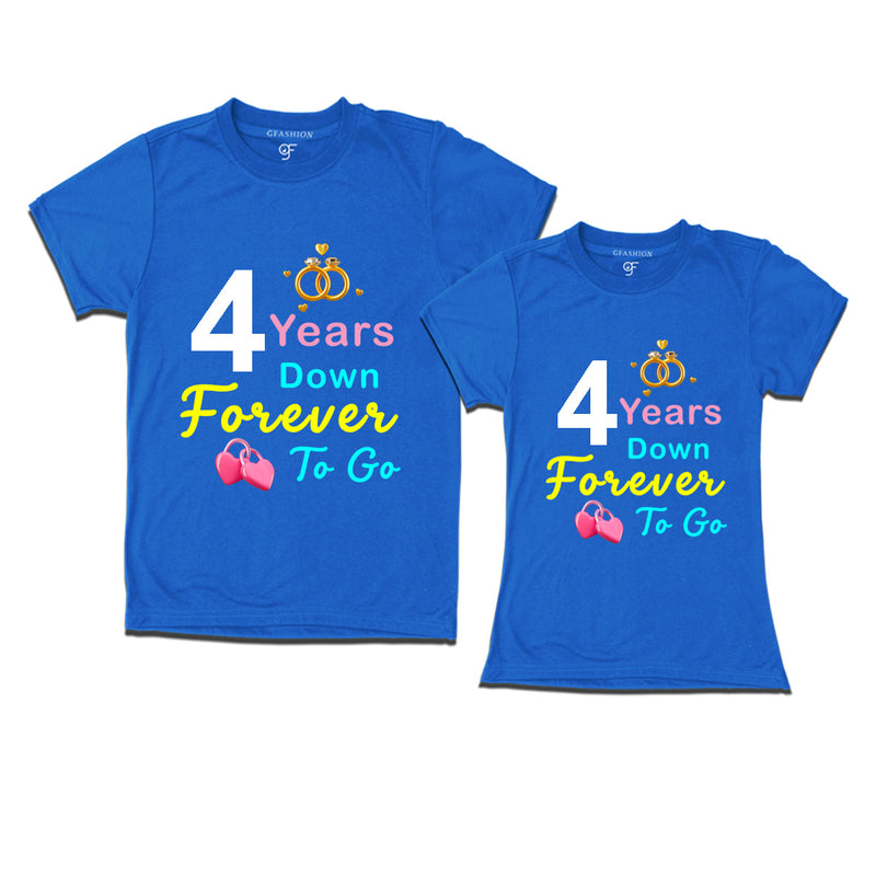 4 years down forever to go-4th  anniversary t shirts