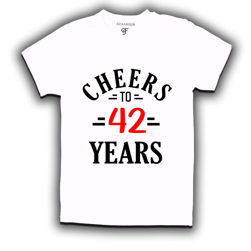 Cheers to 42 years birthday t shirts for 42nd birthday