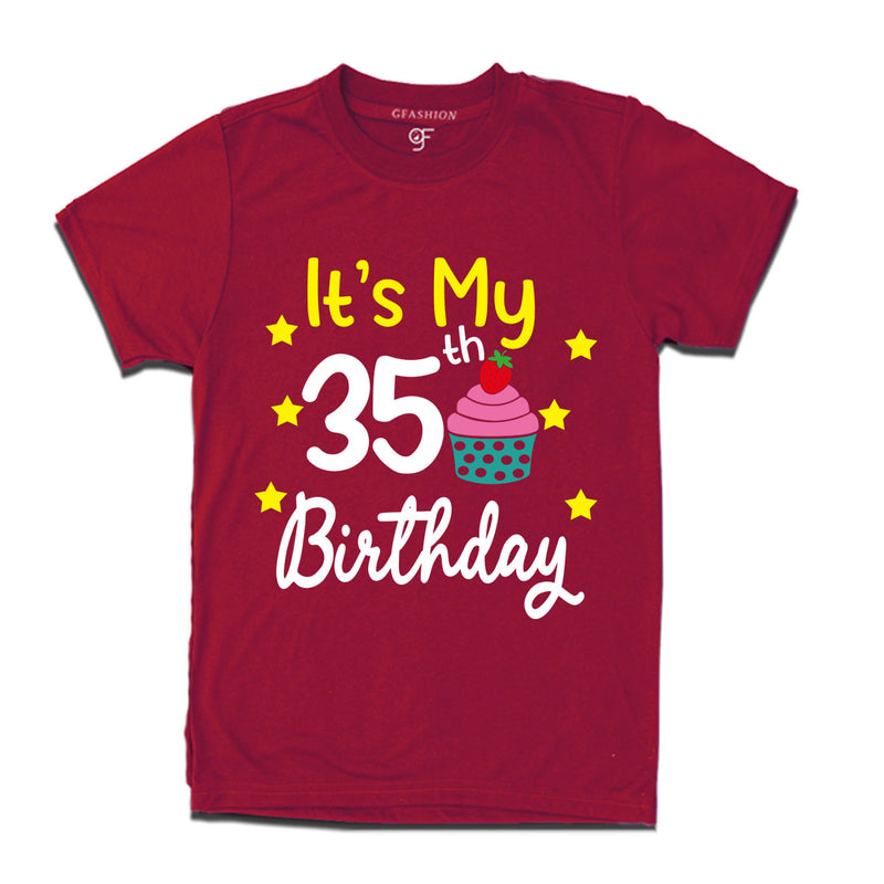 it's my 35th birthday tshirts for  men's and women's