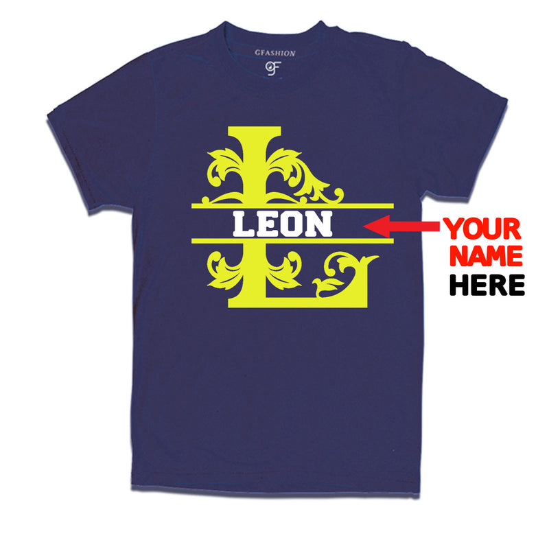 Initial L with name t shirts for kids and adults