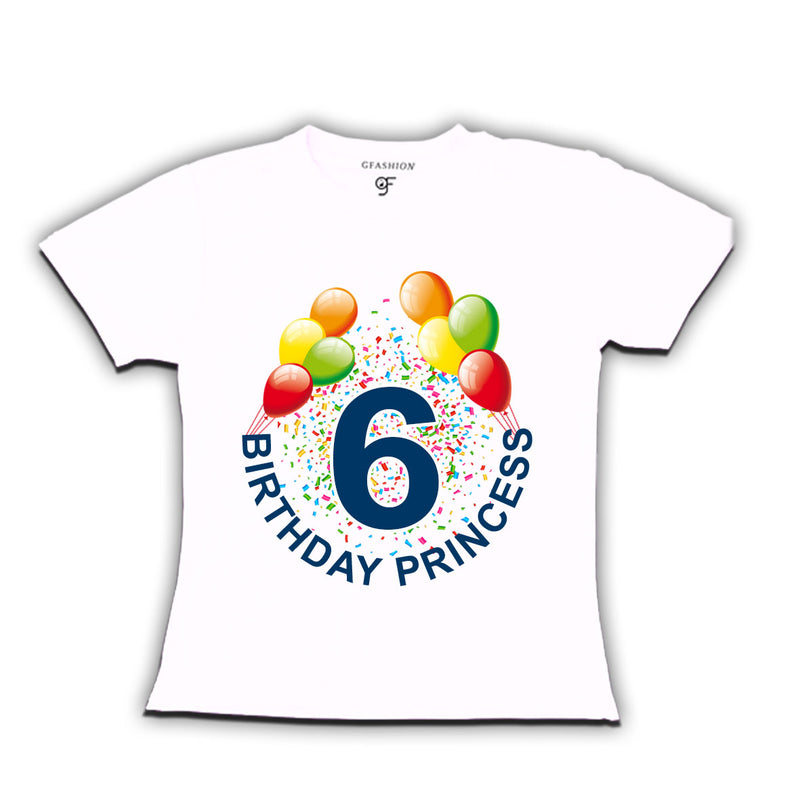 Birthday princess t shirts for 6th birthday