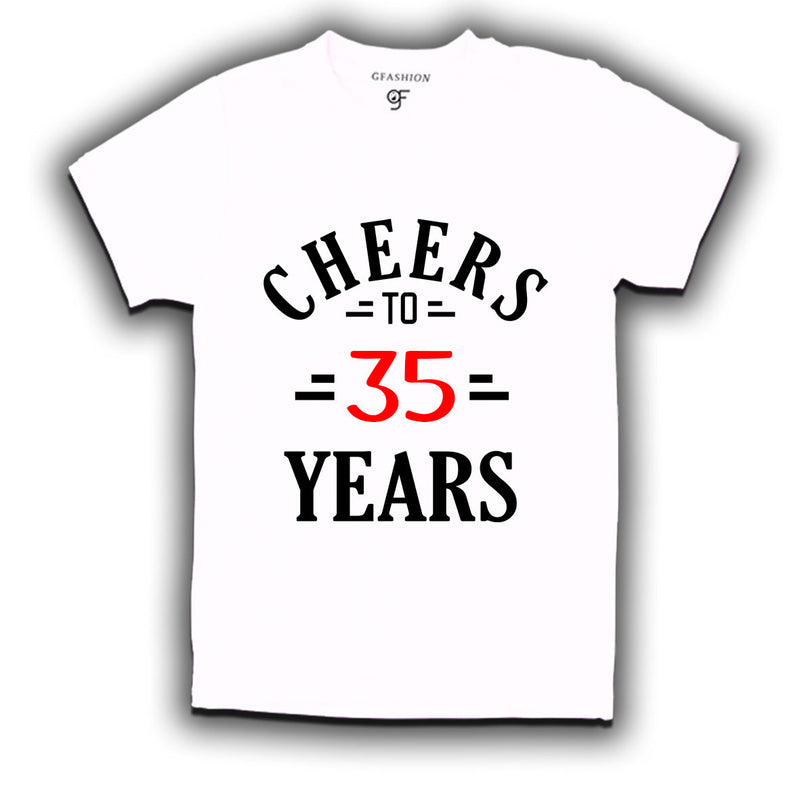 Cheers to 35 years birthday t shirts for 35th birthday