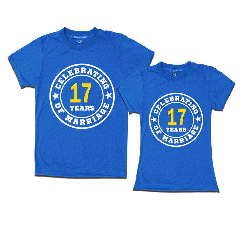 Celebrating 17 years of marriage couple t shirts