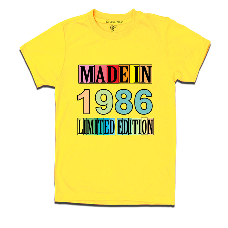 Made in 1986 Limited Edition t shirts