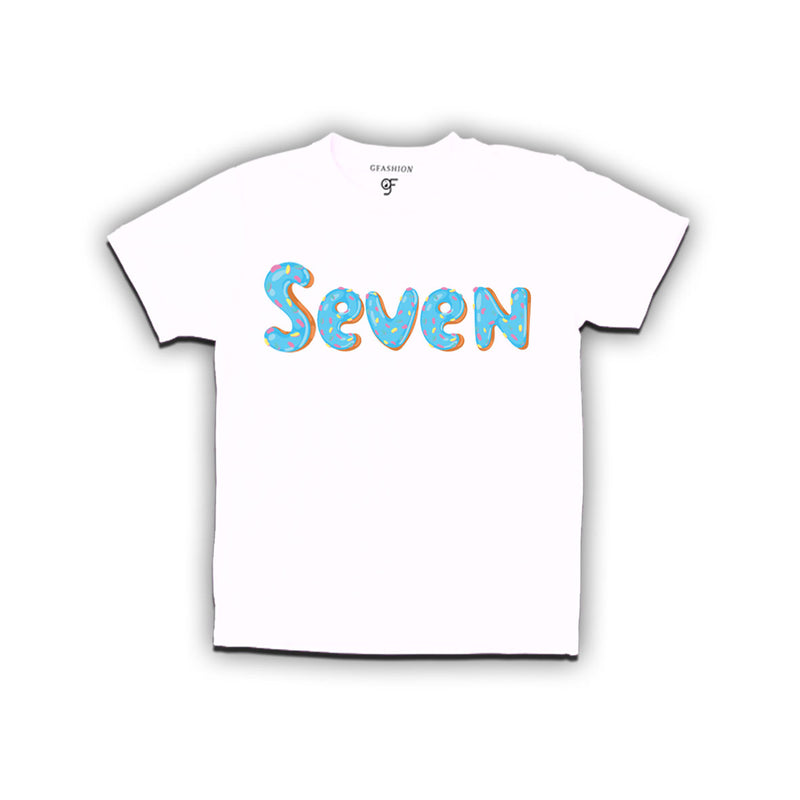 Donut Birthday boy t shirts for 7th birthday