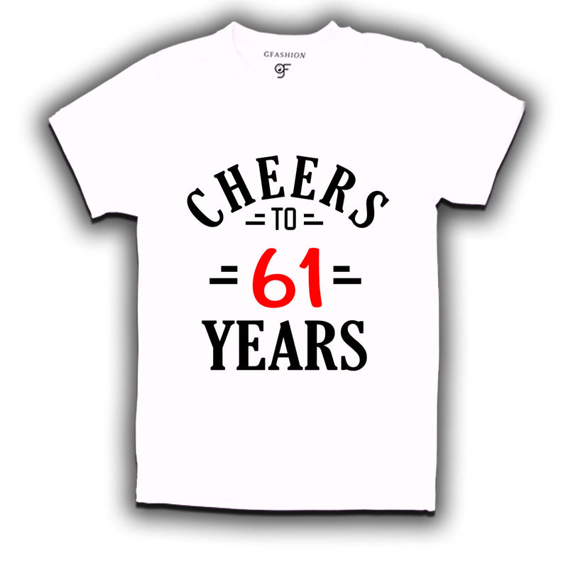 Cheers to 61 years birthday t shirts for 61st birthday