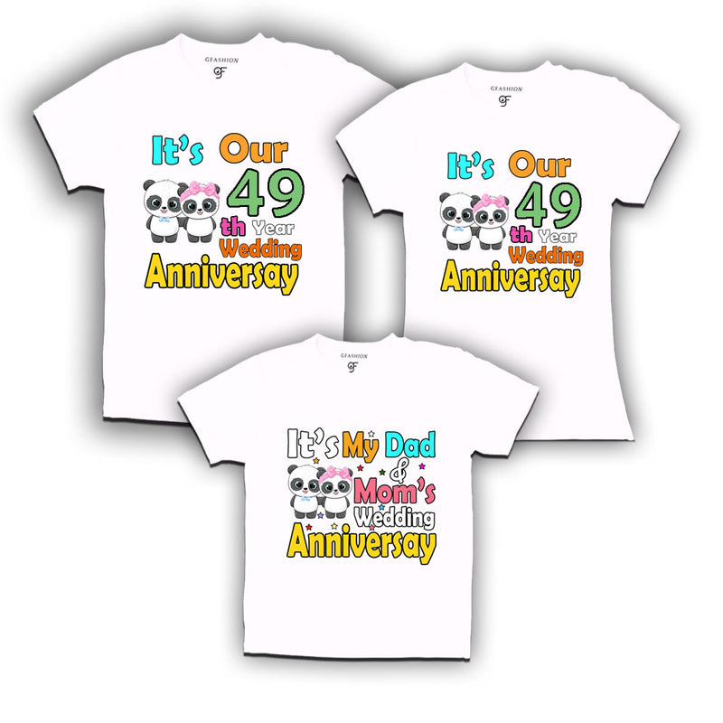 It's our 49th year wedding anniversary family tshirts.