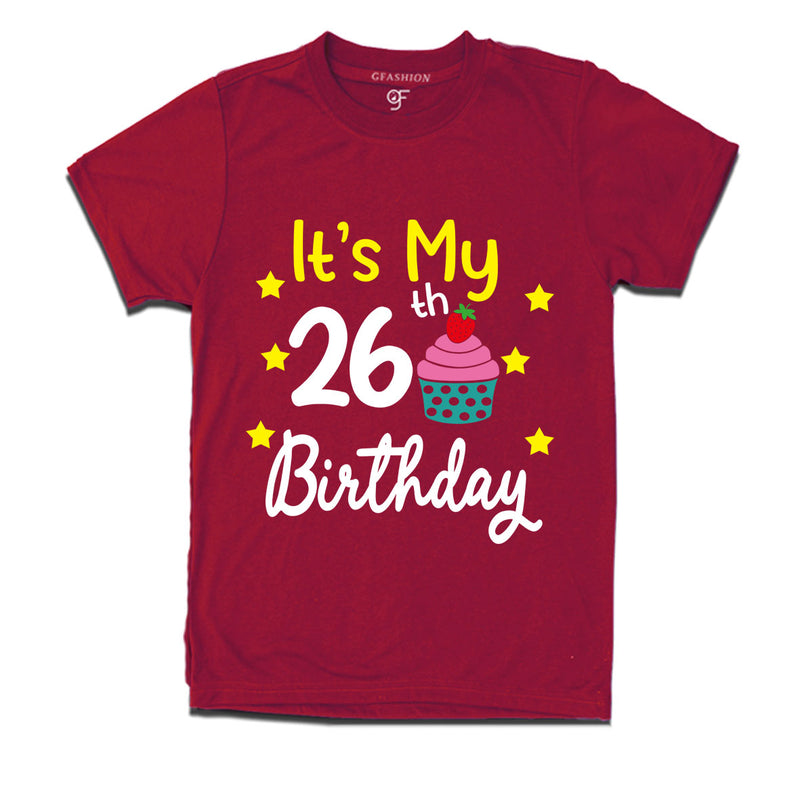 it's my 26th birthday tshirts for men's and women's