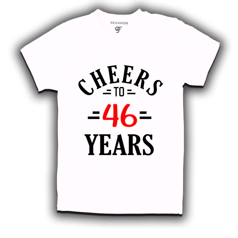 Cheers to 46 years birthday t shirts for 46th birthday