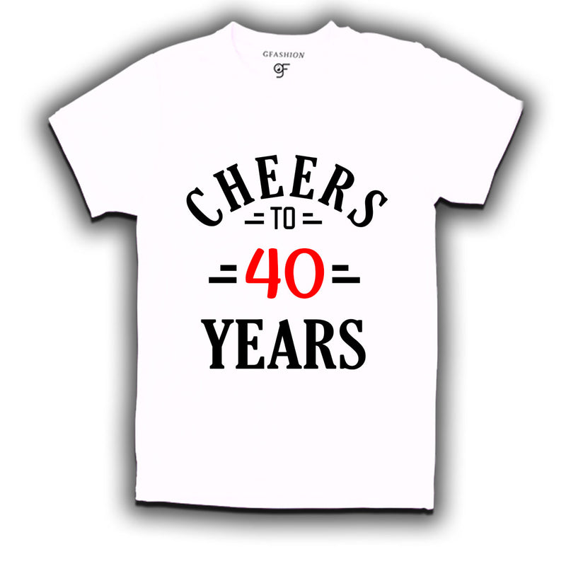 Cheers to 40 years birthday t shirts for 40th birthday