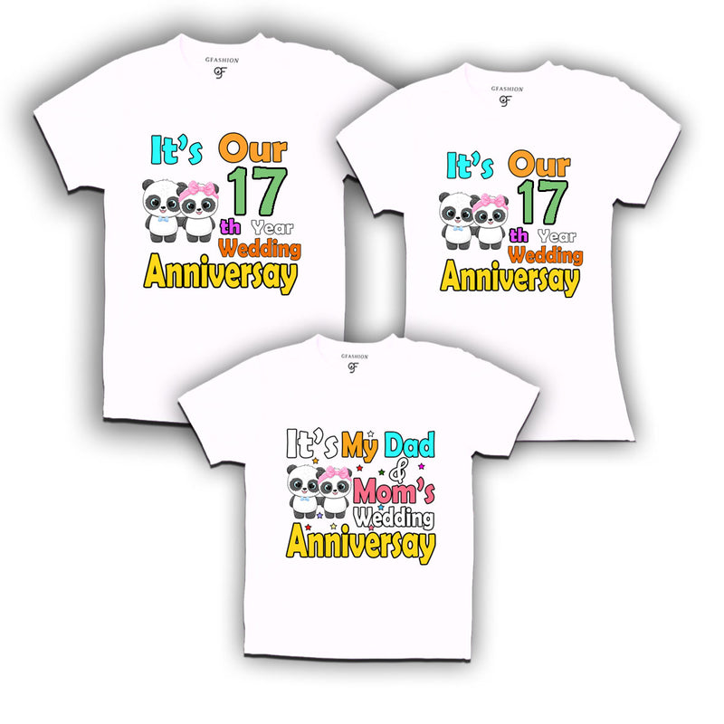 It's our 17th year wedding anniversary family tshirts.