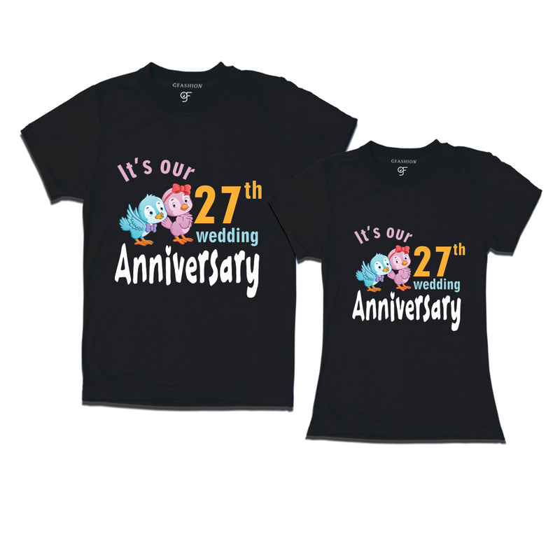 Its our 27th wedding anniversary cute couple t-shirts