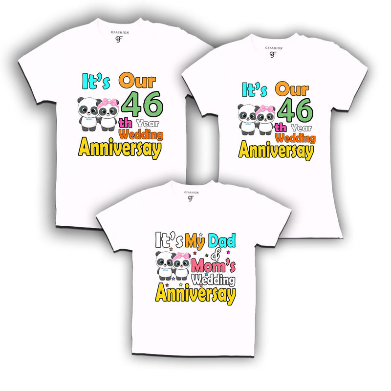 It's our 46th year wedding anniversary family tshirts.