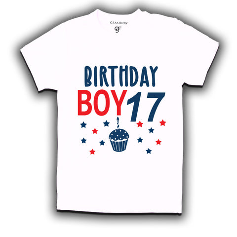 Birthday boy t shirts for 17th year