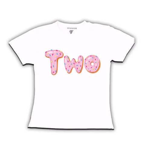 Donut Birthday girl t shirts for 2nd birthday