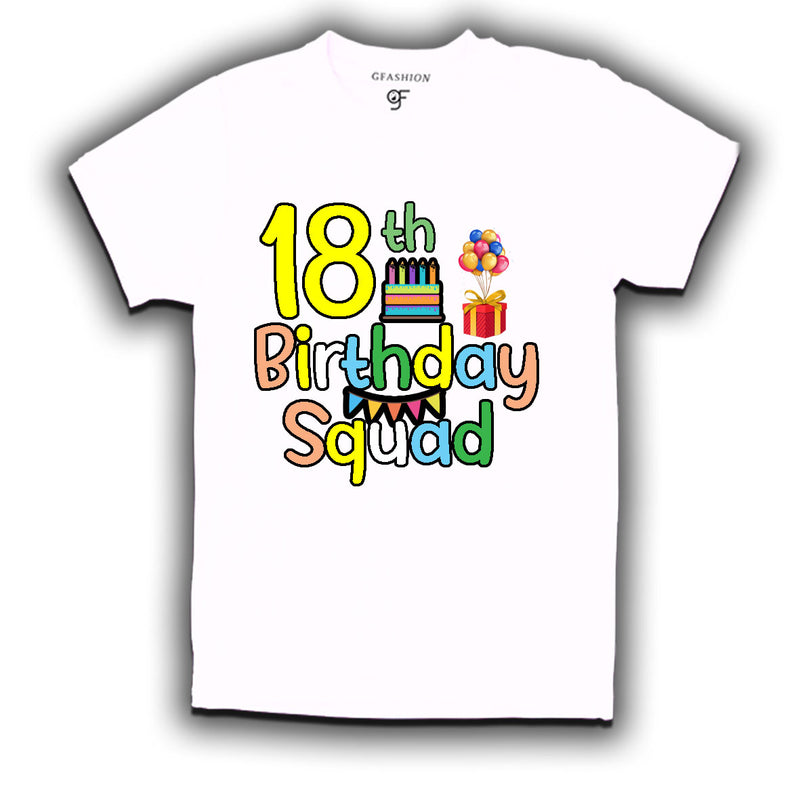 18th birthday squad t shirts