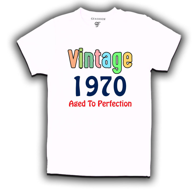 vintage 1970 aged to perfection t-shirts