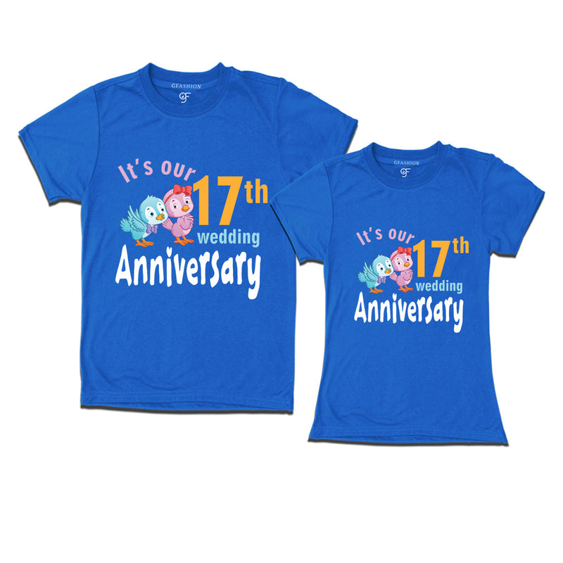 Its our 17th wedding anniversary cute couple t-shirts