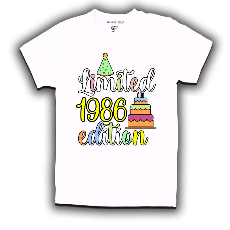 limited 1986 edition birthday t-shirts