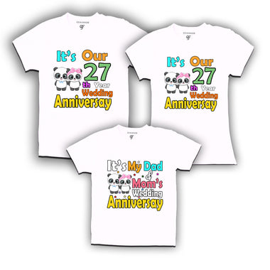 It's our 27th year wedding anniversary family tshirts.