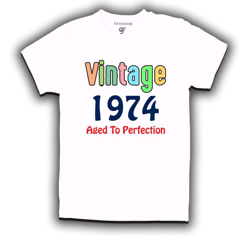 vintage 1974 aged to perfection t-shirts