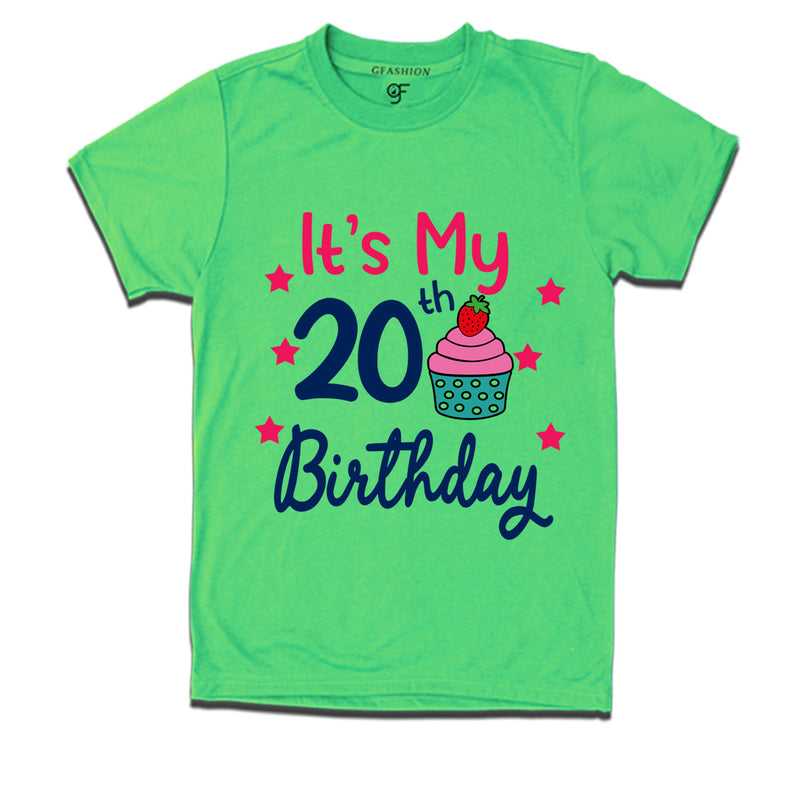 it's my 20th birthday tshirts for boy and girls
