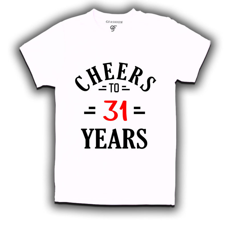 Cheers to 31 years birthday t shirts for 31st birthday