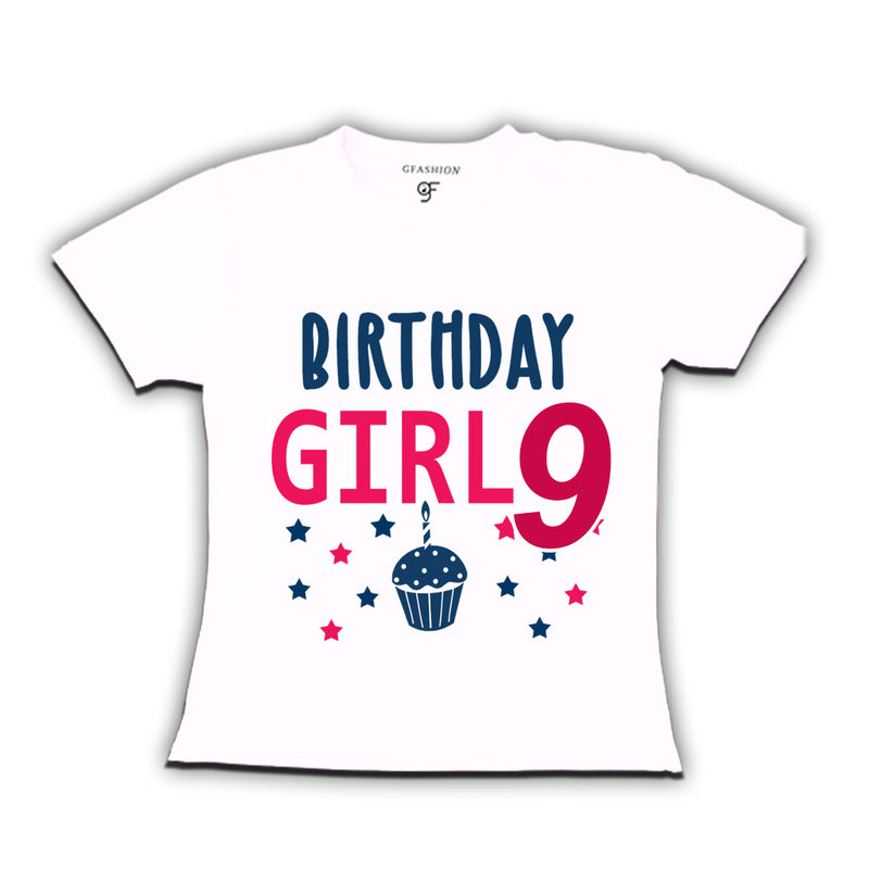 Birthday Girl t shirts for 9th year