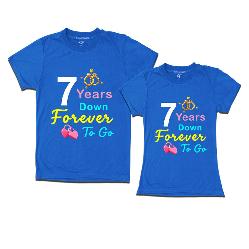 7 years down forever to go-7th  anniversary t shirts