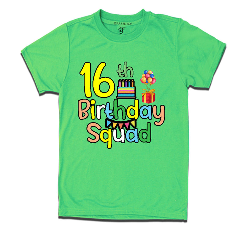 16th birthday squad t shirts