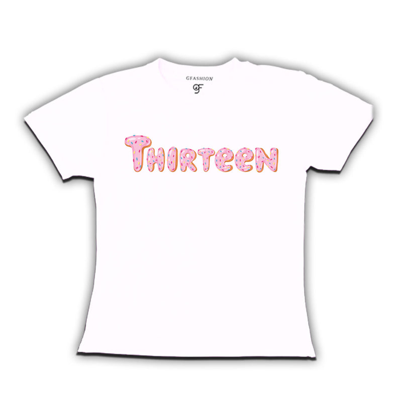 Donut Birthday girl t shirts for 13th birthday