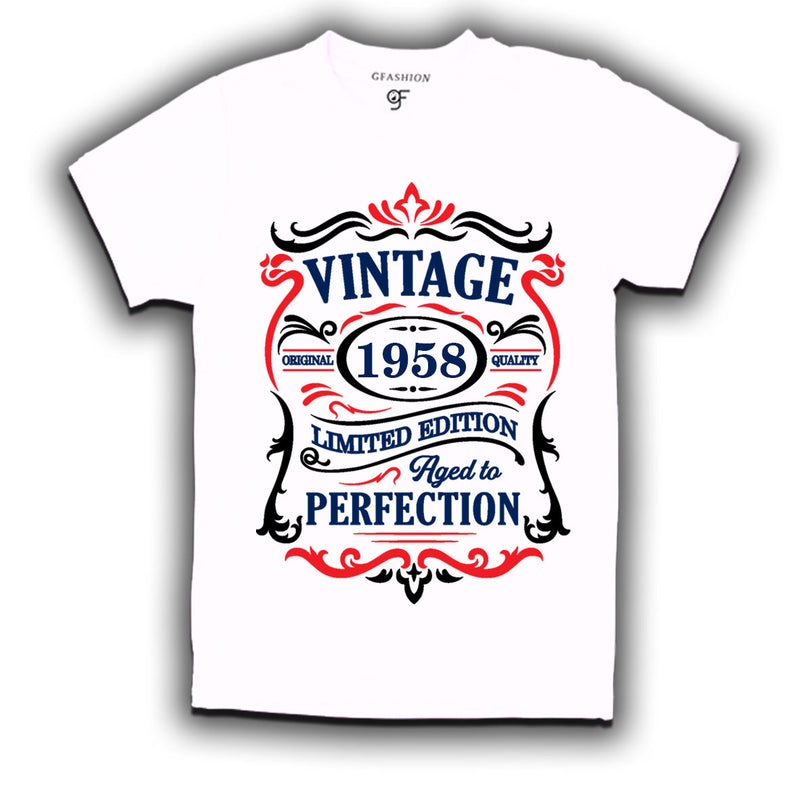 vintage 1958 original quality limited edition aged to perfection t-shirt