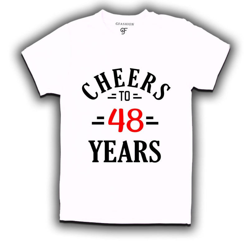 Cheers to 48 years birthday t shirts for 48th birthday