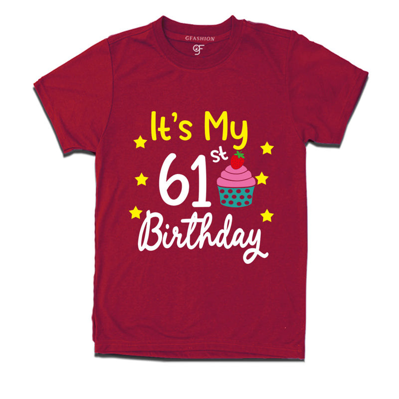 it's my 61st birthday tshirts for men's and women's