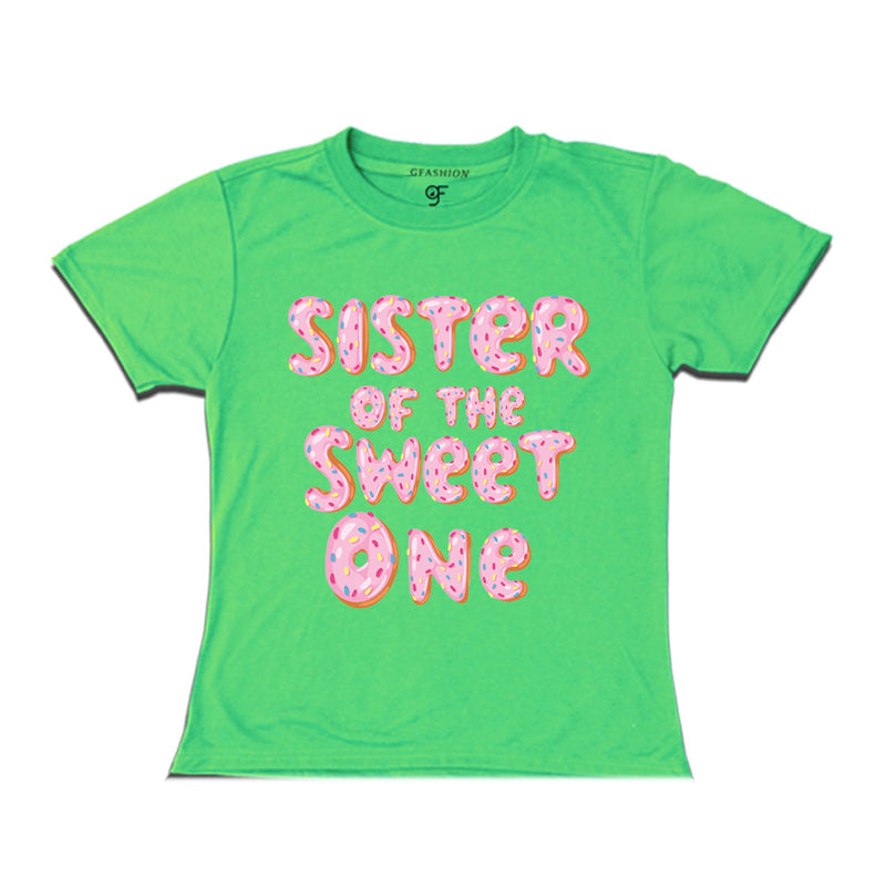 Sister of the sweet one Pink donut girls t shirts