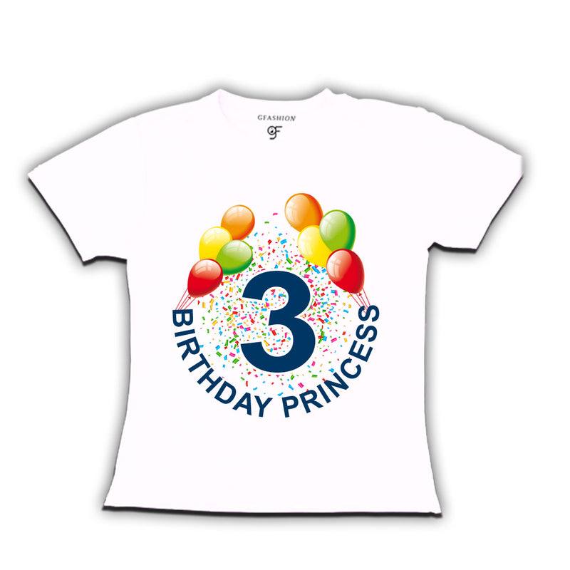 Birthday princess t shirts for 3rd birthday