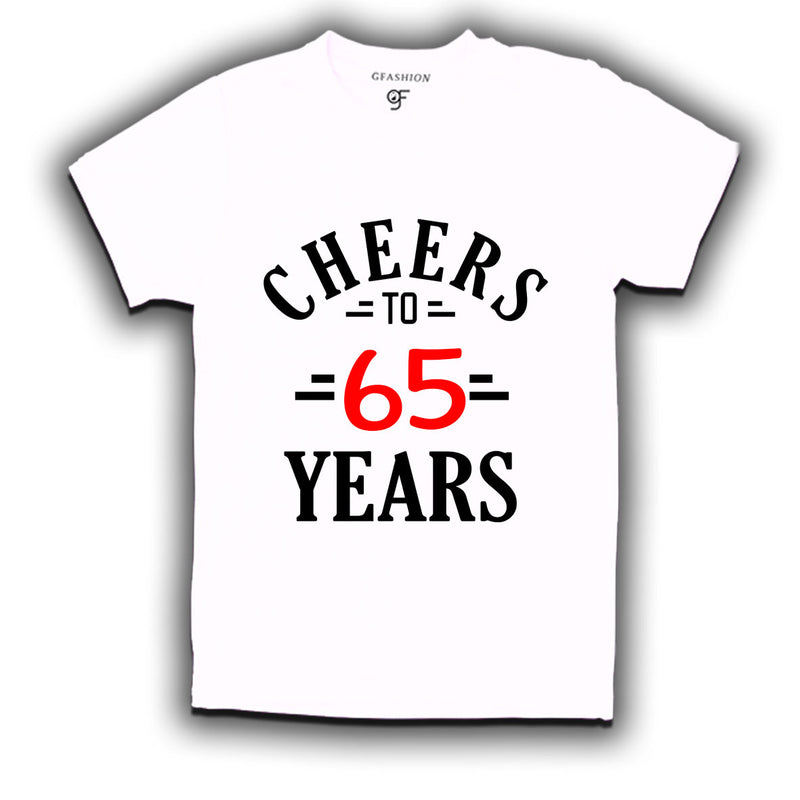 Cheers to 65 years birthday t shirts for 65th birthday