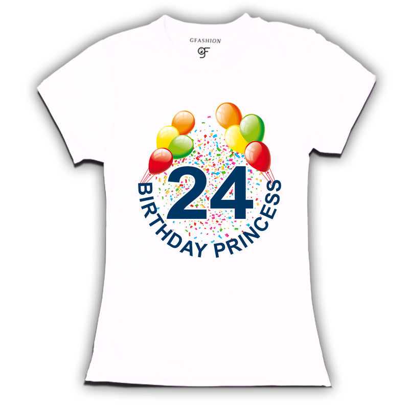 Birthday princess t shirts for 24th birthday
