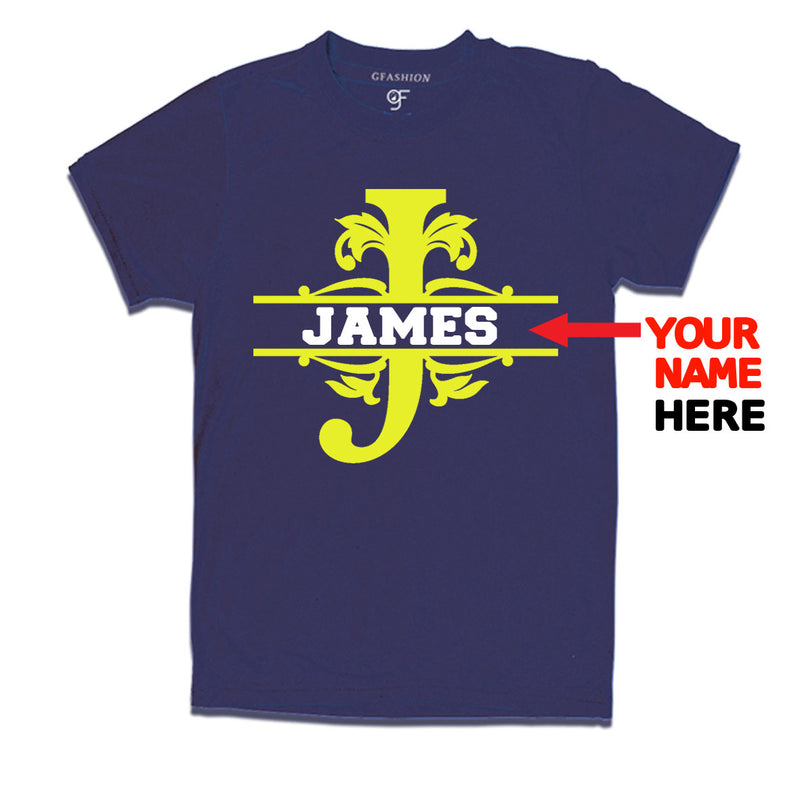 Initial J with name t shirts for kids and adults